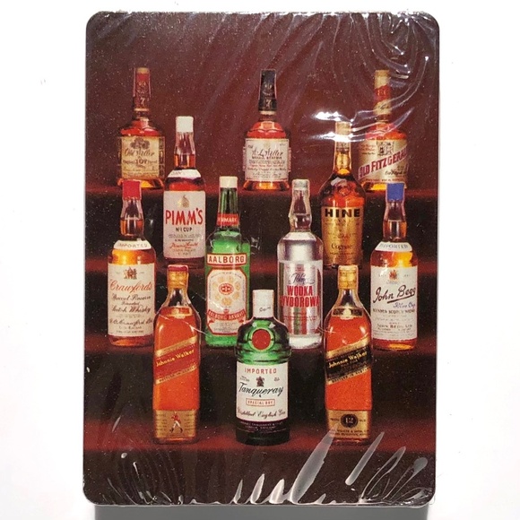 Somerset playing cards liquor bottles alcohol vintage retro bar man cave games - Picture 5 of 6